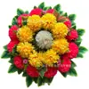 Boas Bandejas de Flores, Pequenos Enfeites Florais para o Festival Qingming, Bandejas de Flores Arqueadas, Enfeites Florais de Qingming, Pequenos Enfeites de Crisântemo, Atacado de Suprimentos Funerários e Sacrificiais