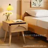 Producto Nuevo en Stock: Gabinete de Almacenamiento de Madera Maciza Estilo Ins, Gabinete de Noche de Mimbre para Dormitorio, Gabinete Pequeño de Almacenamiento, Gabinete de Almacenamiento, Organizador