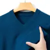Comercio Exterior Transfronterizo Suéter de Lana Primavera y Otoño para Hombre Cuello en V Tejido de Punto Suéter de Cuello en V para Hombre Ropa para Hombre Capa Base Cálida