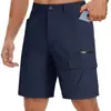 Shorts de trabalho masculinos de verão em estoque para atacado com múltiplos bolsos, duráveis para viagens ao ar livre, tamanho grande, direto do fabricante