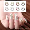 Corona de Navidad Joyería para Uñas Lazo de Perla Uñas Metálicas Decoración de Uñas Portátil Joyería de Diamantes para Uñas Aleación Pedrería