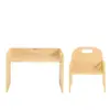 Novo Conjunto de Mesa e Cadeira de Desmame Montessori para Crianças Móveis Infantis Escadinha Ajustável para Crianças Pequenas Mesa de Jantar de Madeira para Bebês
