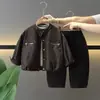 Chaqueta de Cuero Nueva, Genial y Elegante para Niños 2026, Ropa de Abrigo Coreana para Bebés de Primavera y Otoño