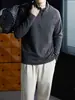 Sudadera para hombre de doble cara de forro polar de alta resistencia de 290G con cuello alto, mangas raglán, capa interior que retiene el calor y es cálida, camiseta base de manga larga