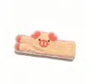 Fofa tiara de velcro de pelúcia longa com desenho de gato se abraçando para lavar o rosto e maquiagem