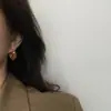 Pendientes Cuadrados de Circonita Super Brillantes Estilo Lujo Ligero Moda Nicho Diseño Retro Pendientes Elegantes de Gama Alta Estilo Hong Kong