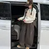 Conjunto Casual para Meninas Primavera e Outono 2026 Novo Estilo Menina Grande Celebridade da Internet Calça Scimitar Camisa Base Conjunto de Duas Peças Roupa de Outono
