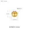 Cuentas de gota pequeñas color oro arena para pulsera DIY con cuentas, accesorios hechos a mano con cuentas, material azul quemado, accesorios de dibujos animados