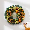 Adornos navideños, corona navideña, adornos colgantes para puerta, colgante de ratán, diseño de escena de hotel y centro comercial, árbol de Navidad