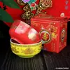 Caja de Regalo de Agradecimiento para Cumpleaños de Personas Mayores Celebración Centenaria Estilo Chino Set Antiguo Q^ Cuenco de Cerámica para la Longevidad Se Puede Personalizar para Banquetes de Cumpleaños Regalos de Agradecimiento