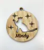 Decoración de accesorios colgantes de árbol de Navidad de madera con grabado láser creativo para el hogar Decoración de Navidad chip de madera DIY