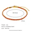 Estilo Ins de Moda Europeo y Americano Diseño de Nicho Joyería Acero Inoxidable Chapado en Oro de 18K Pulsera de Hilo Rojo con Cuentas Redondas para Mujer