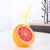 Tazas de Paja Serie Frutas de Verano Se Pueden Personalizar Según la Imagen, Soporte para Diseño Personalizado de Vasos de Plástico de Forma Especial para Publicidad y Promoción