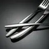 Acero Inoxidable 304 Elegante Vajilla Occidental Juego de Vajilla de Gama Alta Cuchara de Acero Inoxidable Cuchillo Occidental Cuchillo para Steak Tenedor y Cuchara