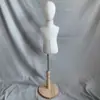 Adereços de Modelo Infantil, Manequim de Meio Corpo Coberto com Tecido, Alfinetável, para Exibição em Loja de Roupas Infantis, Manequim de Corte de Vestuário, Espuma