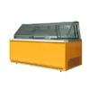 Gabinete de Exhibición Refrigerado Horizontal de Doble Temperatura para Embutidos y Mariscos con Superficie de Mármol en Ángulo Recto Comercial Congelador de Destilación