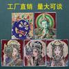 Transmisión en vivo para cinabrio Tang kazajo carnero vida pasada esta vida Buda pintado a mano oro pintura Thangka núcleo al por mayor