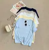 Camiseta de Manga Corta con Bordado Sencillo de Poni, Ligera y Transpirable de Lyocell, Corte de Hombro Regular, Adelgazante, Top Casual Versátil de Cuello Redondo para Verano