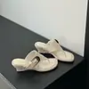 Aliguifei2026 Nuevas Chanclas de Estilo Coreano con Hebilla para Mujer, Calzado de Verano para Exteriores, Chanclas Planas Antideslizantes