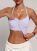 Nuevo Sujetador Deportivo Cruzado de Cuello Halter con Escote en V 2026 para Mujer, Transpirable, que Absorbe la Humedad, Repele el Sudor, Ropa de Yoga para Deportes al Aire Libre y Running