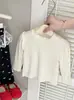 Estilo Coreano Meninas Primavera e Outono Versátil Princesa Camisa Básica Nova Gola Redonda Top Fino Bebê Casual Camiseta de Manga Longa