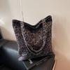 Ins Casual Fashion Grande Capacidade All-match Ombro Mão Tote Bag Estilo Coreano Nova Grande Capacidade Leopard Print Tote Bag