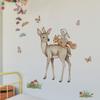 M16574 Pegatina de Pared Animales Mariposa Ciervo Ardilla Pintados a Mano Creativos Decoración de Fondo para Sala de Estar Dormitorio Hogar Pegatina de Pared Autoadhesiva