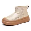 Zapatos de Invierno para Mujer Nuevos Dropshipping Transfronterizo, Botas de Nieve Cálidas de Felpa con Suela Gruesa, Resistentes al Desgaste, Cómodas, Zapatos de Algodón Versátiles