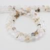 Joyería de flores negras directa de fábrica, cuentas sueltas de ágata oceánica, cuentas redondas, accesorios de pulsera DIY, cuentas semiacabadas al por mayor