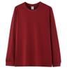 Sudadera de Moda de Algodón Puro de Color Sólido para Hombre, Marca Trendy de 320g para Primavera y Otoño, Casual con Puños Acanalados, Sudadera Holgada de Manga Larga