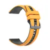 Adequado para Série de Relógios Samsung/Huawei/Xiaomi Estilo Esportivo Fivela Preta Bicolor Pulseira de Silicone 22mm Universal