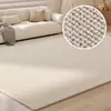 Tapete de Sisal Sintético Quarto Sala de Estar Grande Área Estúdio de Fotografia Tapete de Cabeceira Casa de Aluguel Simples Janela de Canto Fotografia Estilo Creme