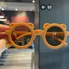 Gafas de Sol Pequeño Oso Protección UV Gafas de Sol para Bebé Orejas Pequeñas Mate Gafas Infantiles Marco Redondo Dibujos Animados