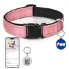 Collar Reflectante para Perro con Etiqueta de Identificación Inteligente QR, Collar de Seguridad de Nylon Ajustable para Perros, Cómodo Collar para Cachorros para Pasear