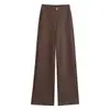 Pantalones de Mujer Elegantes y con Caída, que Cubren la Cadera, Versátiles, Novedad Otoño 2026, Tiro Alto, Adelgazantes, Holgados, Casual, para Ir al Trabajo, Pierna Ancha