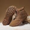 Botas de neve ao ar livre masculinas, inverno transfronteiriço, novo, antiderrapante, à prova d'água, forrado de lã, sapatos quentes de algodão, sapatos femininos de sola grossa, descalços, cinco dedos
