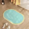 Alfombrilla absorbente de tierra de diatomeas dura de dibujos animados personalizada, alfombrilla de pie de secado rápido para baño, alfombrilla de pie antideslizante para entrada de baño y inodoro