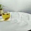 Taza Redonda Creativa para Cóctel, Vidrio de Borosilicato Alto Resistente al Calor, Taza para Café Latte Americano, Taza para Bebidas de Jugo, Taza para Postre