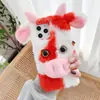 Adecuado para Apple 17 17Pro Vaca de Peluche Funda para Teléfono Iphone17E Cubierta para Teléfono Funda para Teléfono 17Pro