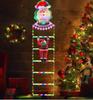 Nueva decoración navideña, escalera de Papá Noel, cadena de luces, decoración de pared para árbol de Navidad, luz ambiental, escalera de copos de nieve.