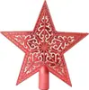 Cima de Árbol de Navidad Estrella Cima de Árbol de Navidad Accesorios Estrella de Cinco Puntas de Plástico Suministros de Decoración Navideña Accesorios de Estrella de Navidad