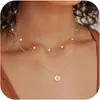 Amazon Moda Transfronteriza Oro Collar de Perlas de Imitación Multicapa Popular Collar con Colgante de 26 Letras Joyería Festiva para Mujeres
