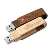 USB Rotativo de Madeira Escultura Exquisita Pen Drive USB Levar USB Lembranças 64G Maple Grande Capacidade Alta Velocidade