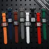 Modelo novo transfronteiriço, estiloso e chamativo, mostrador grande, colorido, refletivo, relógio quadrado de silicone, relógio de pulso masculino com calendário, relógio de quartzo