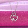 Collar con Colgante Abrazo Mamá Bebé Transfronterizo Cao Shi Circonita Microincrustada Joyería de Implicación Diseño de Corazón Elegante