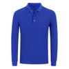 210g casual lapela manga longa polo camisa masculina clássico casual lapela reta logotipo bordado personalizado