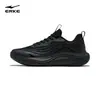 Lingfeng 2 Hongxing Erke Zapatillas de Correr para Hombre Primavera Nueva Suela Suave Amortiguación Zapatillas Deportivas Negras Ligeras Zapatos de Negocio para Hombre