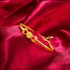 Pulsera Dorada Zhenrong con Lazo, Chapada en Oro 3D, Joyería para Mujer, Moda Coreana, Pulsera de Moneda Euro Dorada