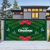 Tela de tapiz para puerta de garaje exterior navideña, tela de fondo para decoración de fiestas navideñas con tela colgante, tamaño grande