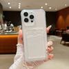 Adecuado para funda de teléfono con ranura para tarjeta Apple 17 Pro, funda protectora iPhone 16/15, tarjetero 14/13, portafotos de silicona